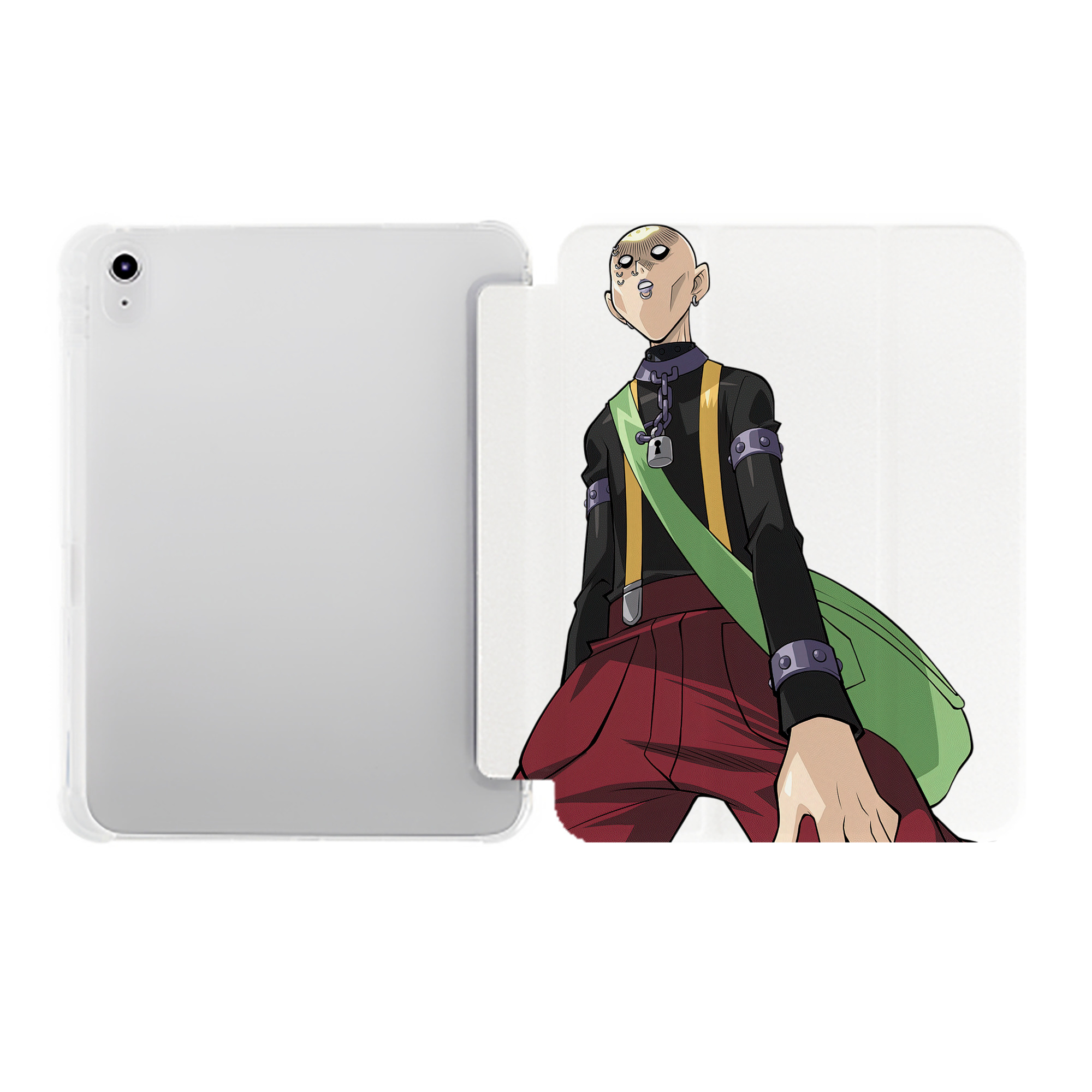 （画像用） 遊☆戯☆王 Yu-Gi-Oh! IPad ケース ペン収納付き 三つ折りスタンド PUレザー×シリコン 対応機種9.5/10.5/10.9インチ
